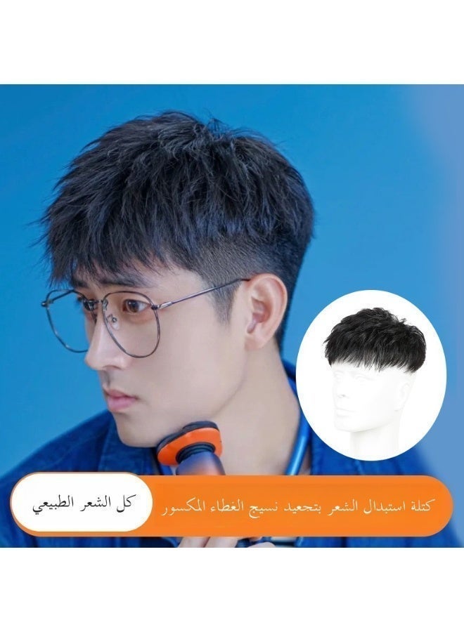 100 ٪ الشعر البشري الرجال توبي الأزياء والأسلوب وسيم قطعة الشعر التنفس الصافي استبدال الشعر اللون الطبيعي الشعر القصير عوارق للرجال - Image 4