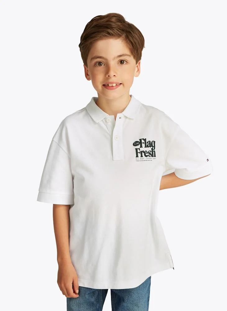 TOMMY HILFIGER Youth Flag Fun Short Sleeve Regular Polo T-Shirt