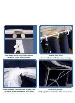 Y&D Bed Canopy Tents Curtain Blackout Curtain Single Bed Tent Curtain Student Shading Cloth Bed Canopy Mosquito Net Student Sleep Privacy Protection  - Image 5