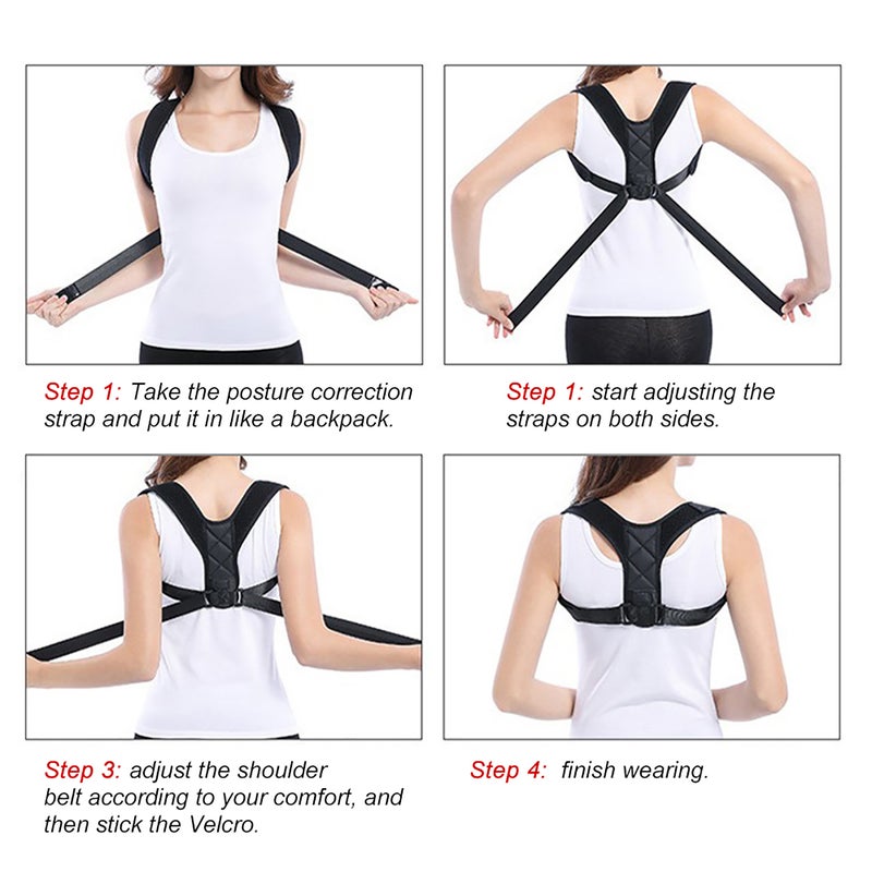 Back Brace Posture Corrector for Men and Women – Adjustable Upper Back Brace Posture Support for Clavicle – Neck and Shoulder Pain Relief, Increased Mobility - Image 4