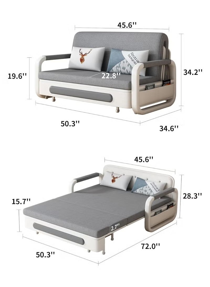 Generic Pull-Out Foldable Sofa Bed with Storage Space Double-Seat Multi-Functional Sofa, Modern Style Living Room and Bedroom Comfortable Sofa Bed Chair  - Image 4