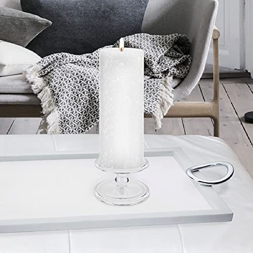 Root Candles Unscented Pillar Candles Beeswax Enhanced Textured Timberline™ Pillar Candle, 3 x 9-Inch, White - Image 3