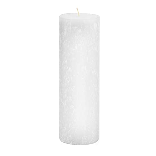 Root Candles Unscented Pillar Candles Beeswax Enhanced Textured Timberline™ Pillar Candle, 3 x 9-Inch, White - Image 5