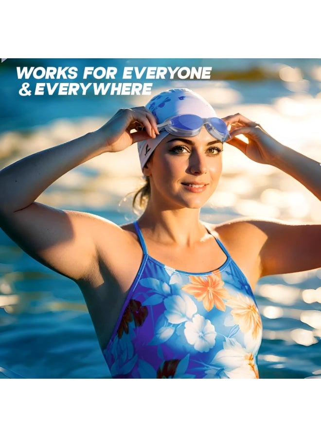 كونيكس نظارات سباحة مقاومة للضباب مع حماية من الأشعة فوق البنفسجية للرجال والنساء | رؤية واسعة مع راحة السيليكون وحزام قابل للتعديل | مثالية للبالغين والأطفال (أزرق) - Image 5