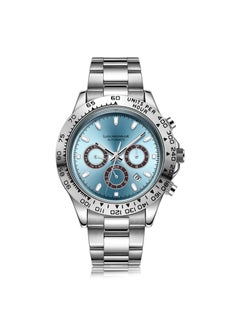 Generic Ditona Automatic Mens Business Luminous Waterproof Mechanical Watch White steel blue surface 