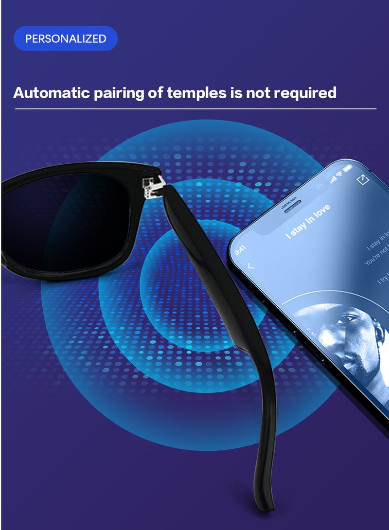 جولف لينك نظارات ذكية MZ08 بلوتوث مكبر صوت لاسلكي سماعة رأس نظارات ذكية نظارات شمسية موسيقى بيضاء - Image 5