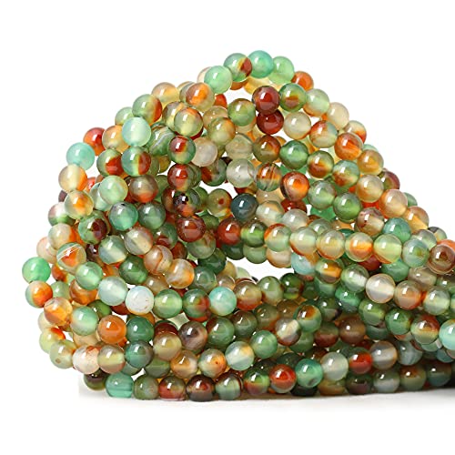 CHEAVIAN 60PCS 6mm Peacock Agate Round Loose Beads for Jewelry Making DIY Materials 1 Strand 15" - Image 1