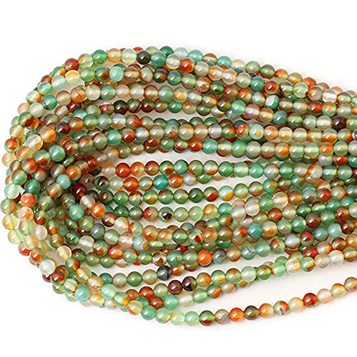 CHEAVIAN 60PCS 6mm Peacock Agate Round Loose Beads for Jewelry Making DIY Materials 1 Strand 15" - Image 3