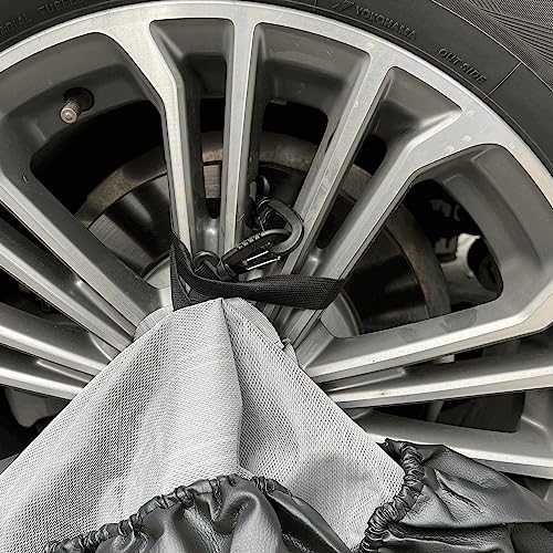Aolowewin Compatible with Jeep Wrangler JL, Ford Bronco Spare Tire Cover with Camera Hole, Back Wheel Cover with Backup Camera Hole, Storage Bag Protector, Lots of Sizes (XL: 255/70R18, 255/75R17) - Image 5
