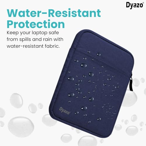 Dyazo 9-11.6 Inch Tablet Sleeve Bag | Soft Fleece Protective Case with Front Pocket | Water-Resistant Cover | Compatible for iPad Pro/Air/10th Gen, Samsung Tab S9/S8, Xiaomi Pad, OnePlus Pad (Blue) - Image 5