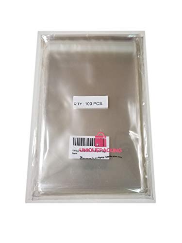 UNIQUEPACKING 100 Pcs 4 3/4 X 6 1/2 Clear A6 Card Resealable Cello/Cellophane Bags - Image 5