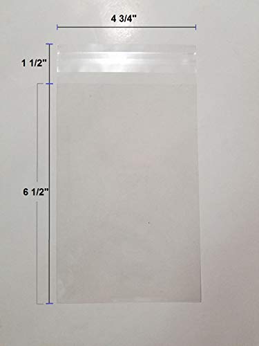 UNIQUEPACKING 100 Pcs 4 3/4 X 6 1/2 Clear A6 Card Resealable Cello/Cellophane Bags - Image 4