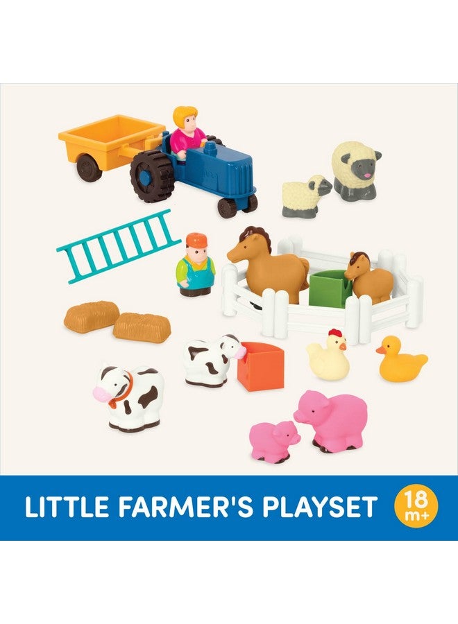 Battat Farm Animal Play Set - 25 Toy Farm Animals, Fences, Farmers, Tractor, Trailer & More for Toddlers 18 Months+ - Farm Playset - Image 5