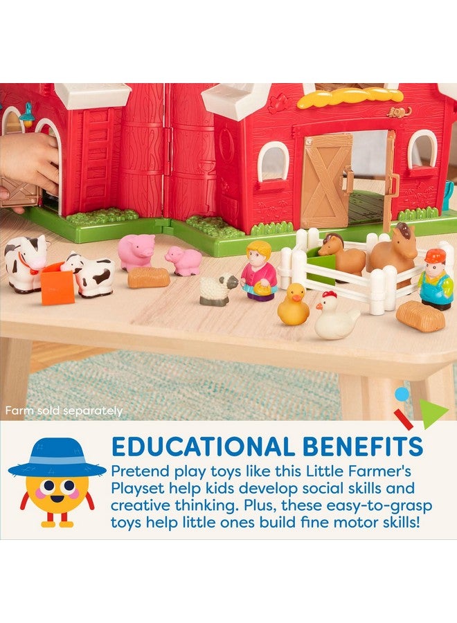 Battat Farm Animal Play Set - 25 Toy Farm Animals, Fences, Farmers, Tractor, Trailer & More for Toddlers 18 Months+ - Farm Playset - Image 2