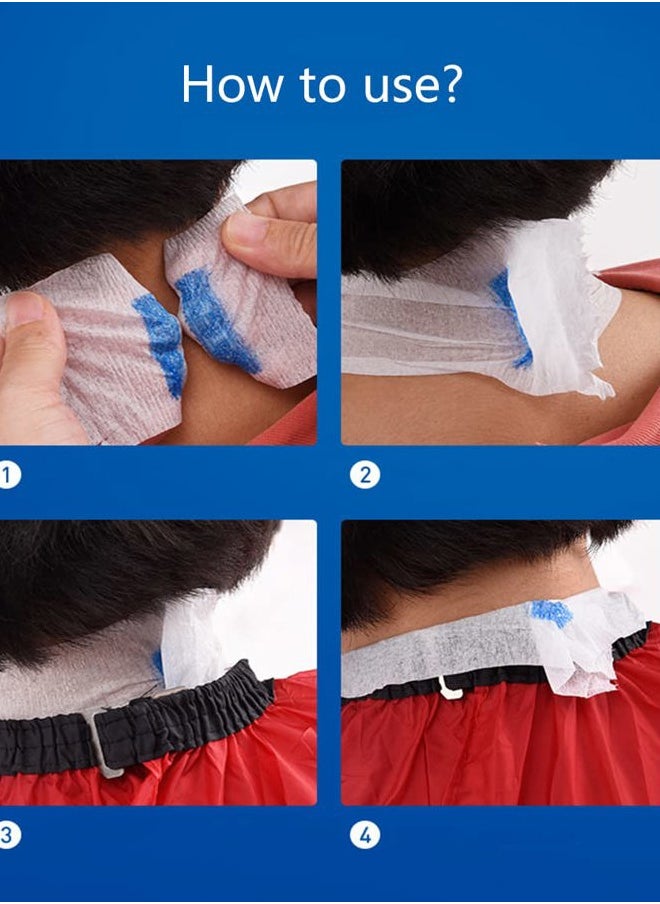 ericotry 2Rolls Disposable Barber Neck Strips Hairdressing Stretchy Neck Paper Wrap Barber Accessories for Salon Barber Shop Hair Cutting Styling (White)  - Image 5