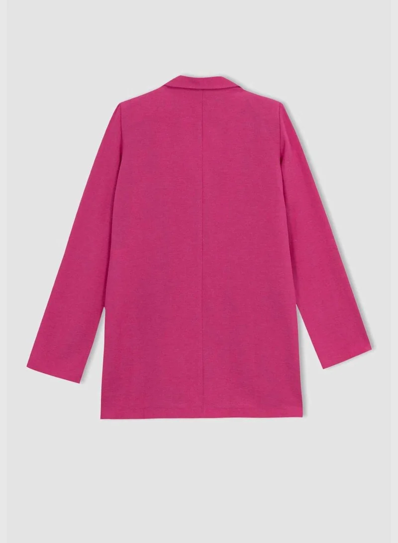 ديفاكتو Woman Regular Fit Crew Neck Blazer