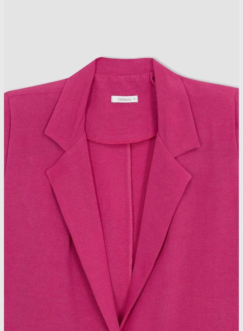 ديفاكتو Woman Regular Fit Crew Neck Blazer