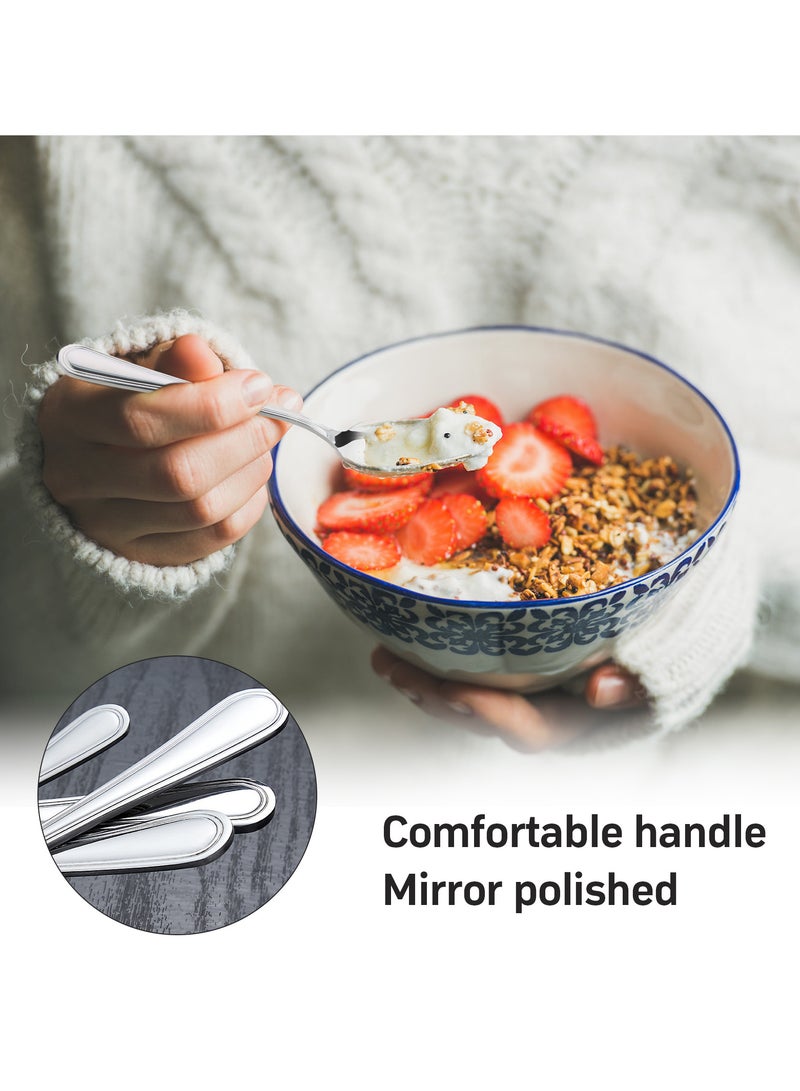 Stainless Steel Tea Spoon Set of 12, 15cm Durable Cutlery with Elegant Handle Design, Dishwasher Safe  - Image 4