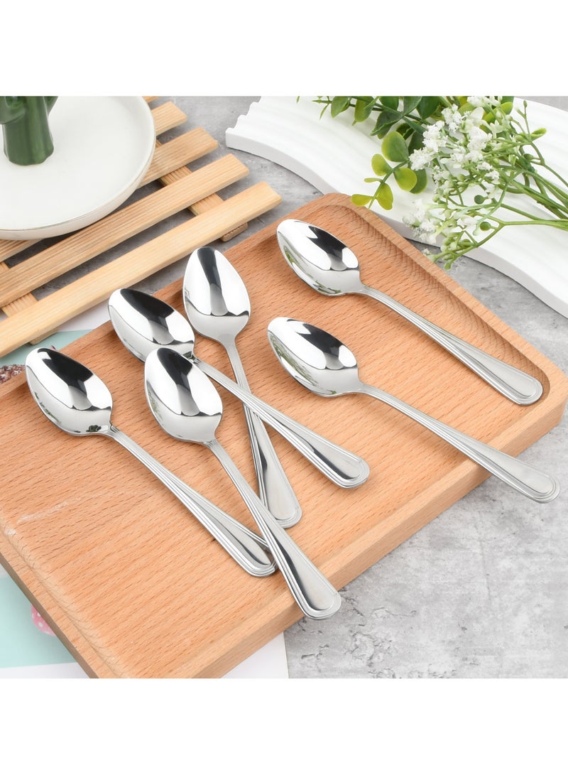 Stainless Steel Tea Spoon Set of 12, 15cm Durable Cutlery with Elegant Handle Design, Dishwasher Safe  - Image 3