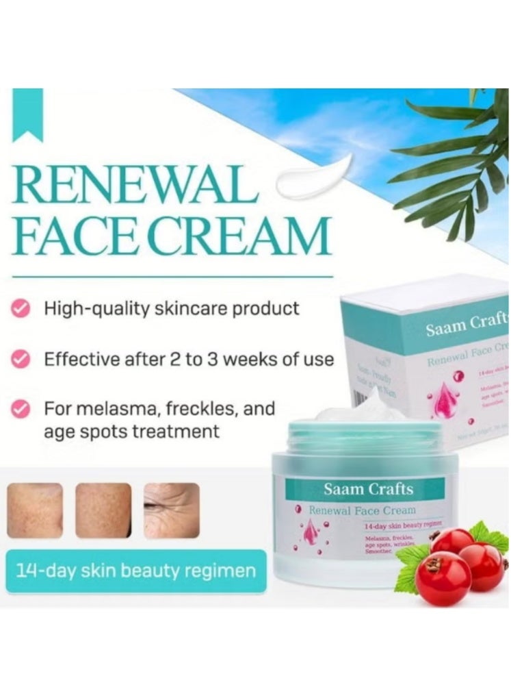 Saam Crafts Saam -Crafts Face Cream，Saam -Crafts Cosmetics Cream Dark Spots Cream,Saam Renewal Face Cream  for Melasma and Freckles Treatment for All Skin Types,Anti-wrinkle Face Cream,Korean Saam -Crafts Renewal Face Cream -50g - Image 2