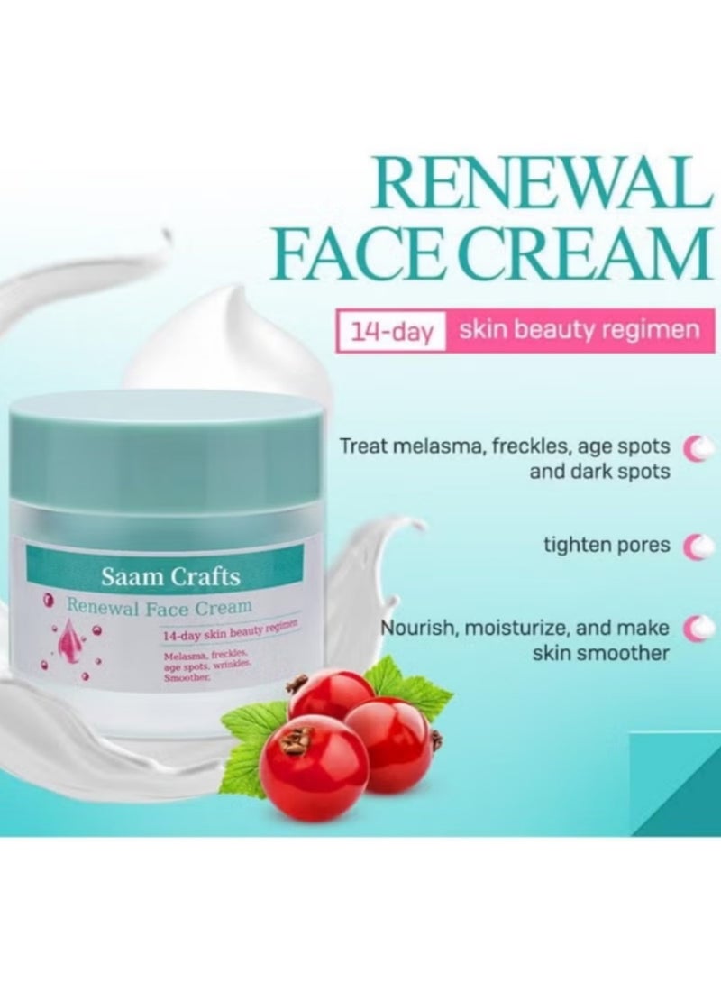 Saam Crafts Saam -Crafts Face Cream，Saam -Crafts Cosmetics Cream Dark Spots Cream,Saam Renewal Face Cream  for Melasma and Freckles Treatment for All Skin Types,Anti-wrinkle Face Cream,Korean Saam -Crafts Renewal Face Cream -50g - Image 3