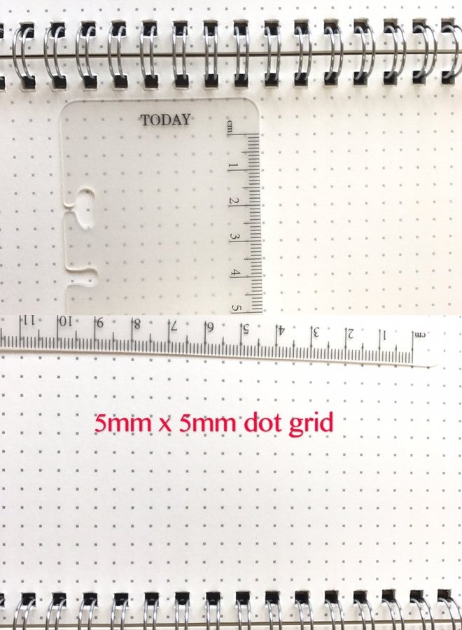 VEEPPO 4 Pack Spiral Notebooks B5/A5 Graph Grid/Dot Grid/Daily Planner (A5-4 Pack 5mm Dot Grid) - Image 2