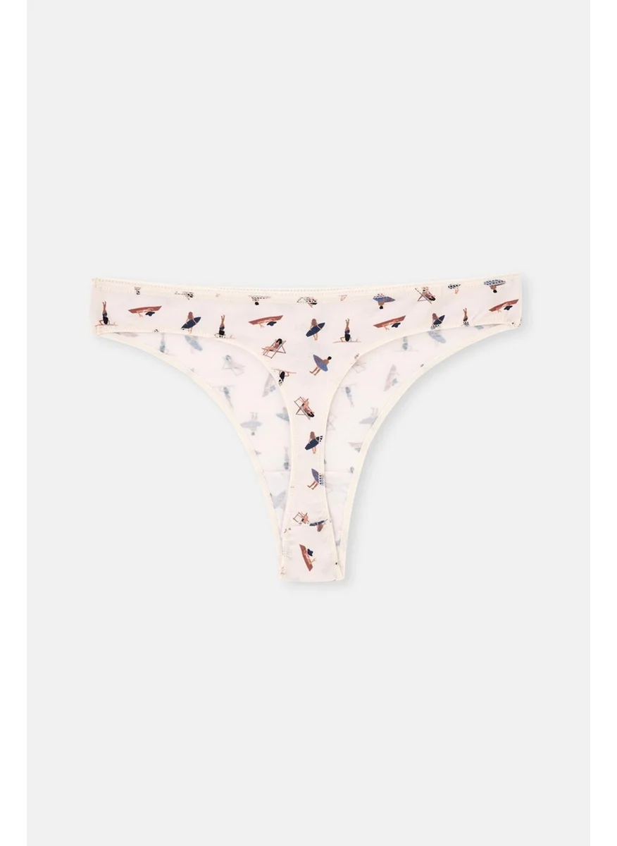 داجي Multicolor Women's 3-Patterned Thong Panties
