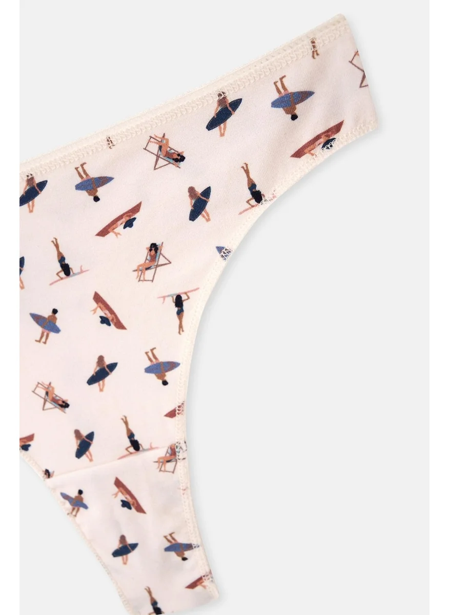 داجي Multicolor Women's 3-Patterned Thong Panties