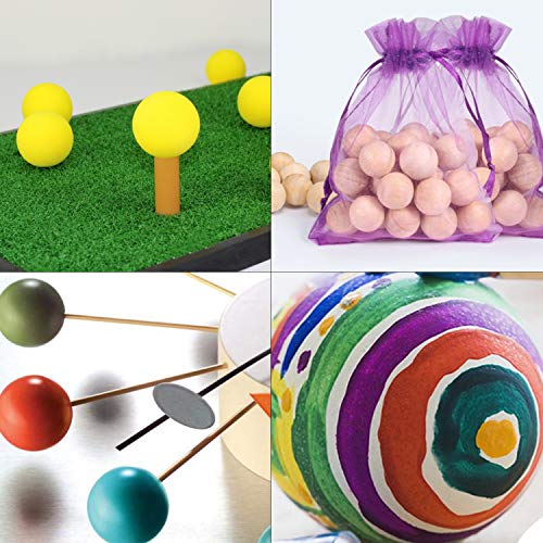 Jdesun 100 Pieces Unfinished Wooden Balls, Mini Round Craft Balls for DIY Projects, Kids Arts and Craft Supplies, 0.7 Inches Diameter. - Image 5
