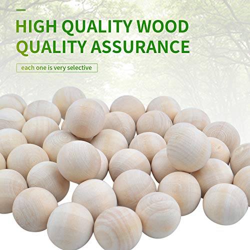 Jdesun 100 Pieces Unfinished Wooden Balls, Mini Round Craft Balls for DIY Projects, Kids Arts and Craft Supplies, 0.7 Inches Diameter. - Image 2