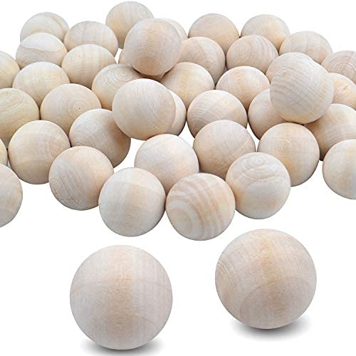 Jdesun 100 Pieces Unfinished Wooden Balls, Mini Round Craft Balls for DIY Projects, Kids Arts and Craft Supplies, 0.7 Inches Diameter. - Image 1