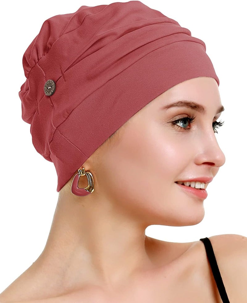 osvyo Cotton Chemo Turbans for Women Cancer Hairloss hat - Cotton Lightweight Headwear Sealed Packaging - Image 5