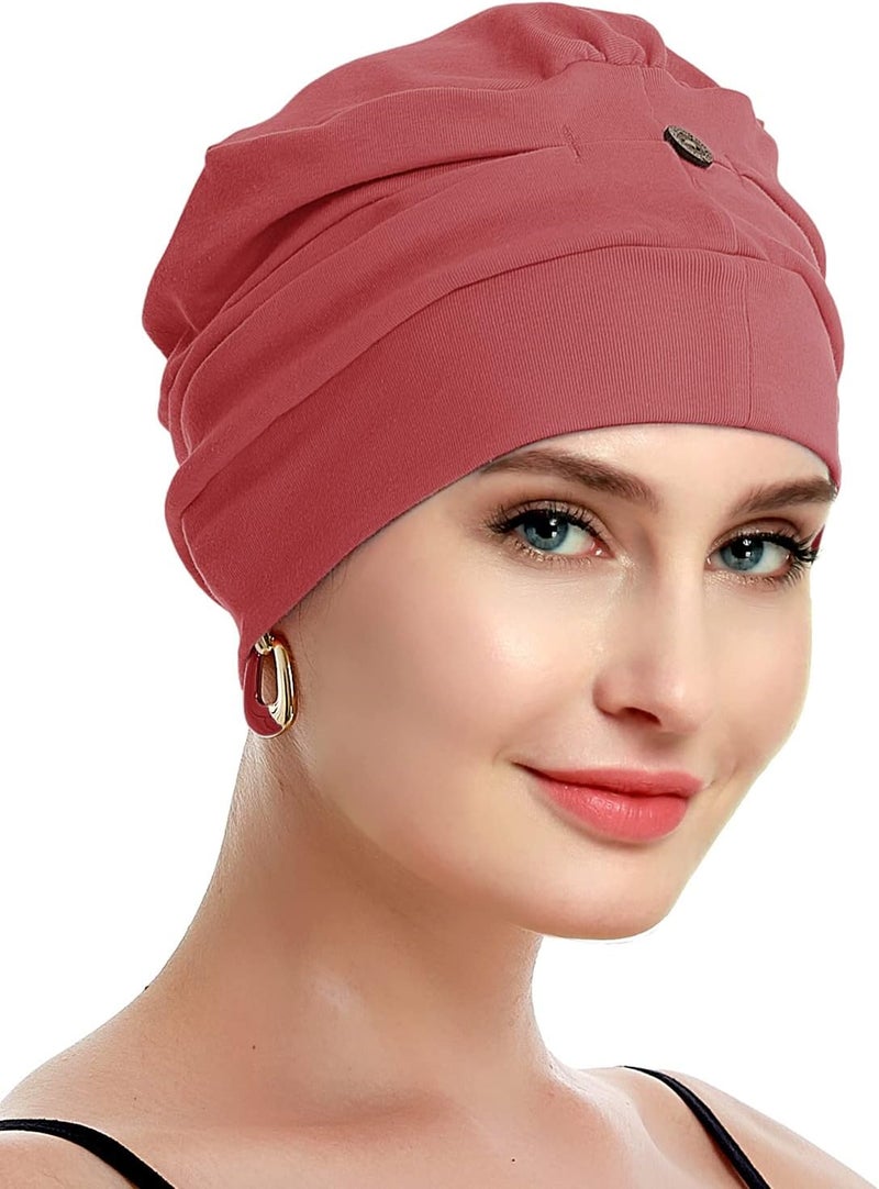 osvyo Cotton Chemo Turbans for Women Cancer Hairloss hat - Cotton Lightweight Headwear Sealed Packaging - Image 4