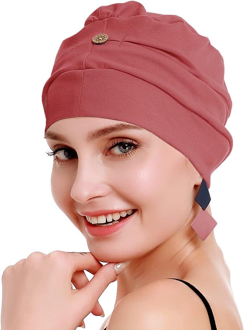 osvyo Cotton Chemo Turbans for Women Cancer Hairloss hat - Cotton Lightweight Headwear Sealed Packaging - Image 1