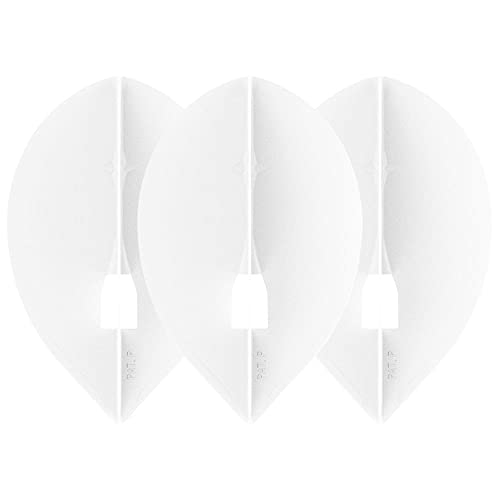 LSTYLE Dart Flights: L2 PRO Teardrop - for Soft Tip and Steel Tip Darts - White - Image 1