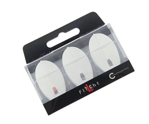 LSTYLE Dart Flights: L2 PRO Teardrop - for Soft Tip and Steel Tip Darts - White - Image 3