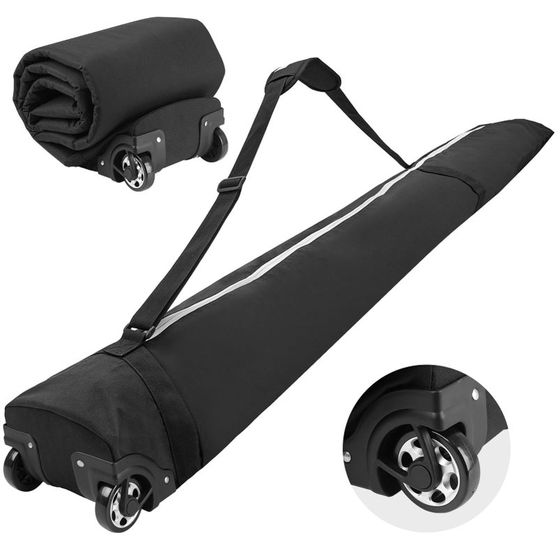 AzReference Padded Ski Bag with Wheels, Roller Ski Bag, Snow Ski Bags for Air Travel, Store & Transport Double Skis up to 200cm - Image 1