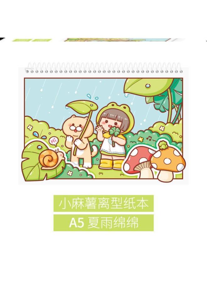 Bluejw New Small Potato Release Book Tweezers With Tape Hand Account Suit Loose-leaf Material Sticker Storage Book Span - Image 1