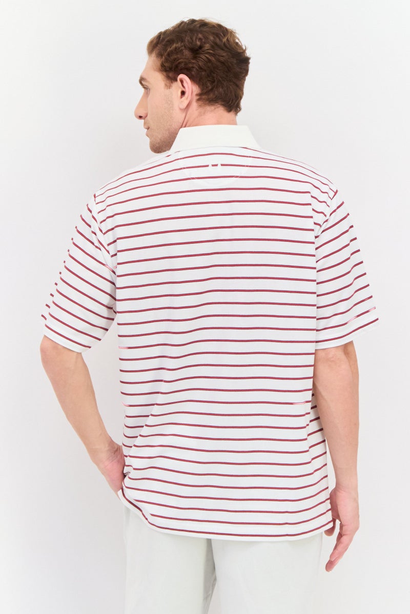 Greg Norman Men Sportswear Fit Short Sleeves Outdoor Polo, Off White - Image 3