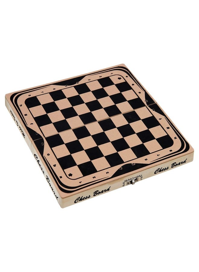 JLG Wooden 14'' Folding Chess Board with Solid Chessmen - Image 3