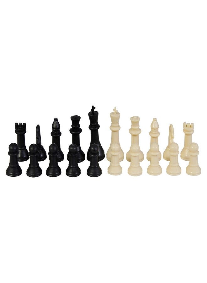 JLG Wooden 14'' Folding Chess Board with Solid Chessmen - Image 4