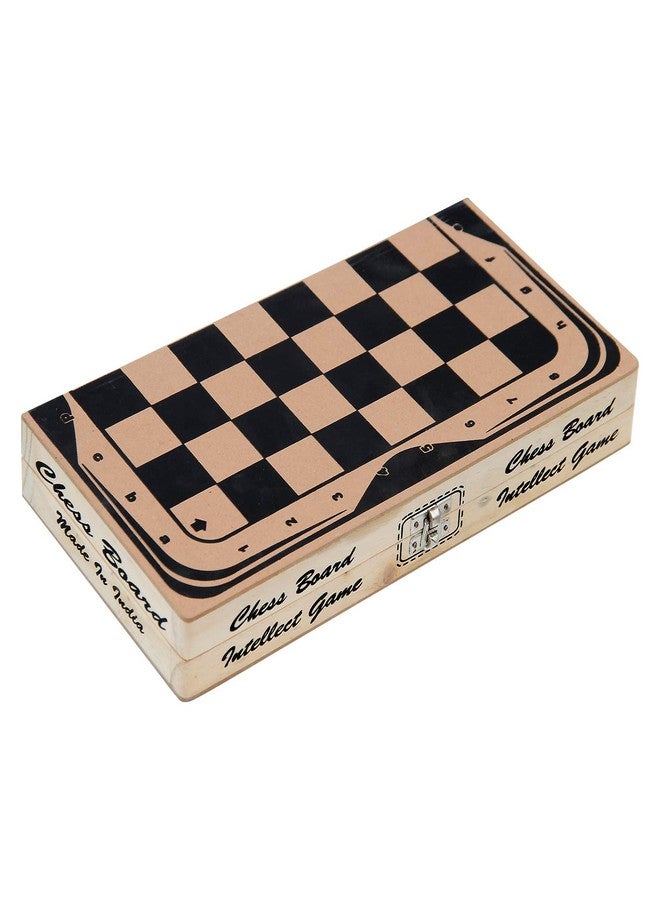 JLG Wooden 14'' Folding Chess Board with Solid Chessmen - Image 2