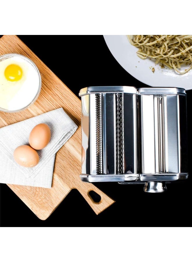 ELTRAZONE Noodle Roller | Homemade Pasta Maker Machine | Adjustable Thickness | Hand Crank Noodle Manual Hand Crank Pasta Machine | Heavy Duty Stainless Steel Noodles Cutter - Image 5