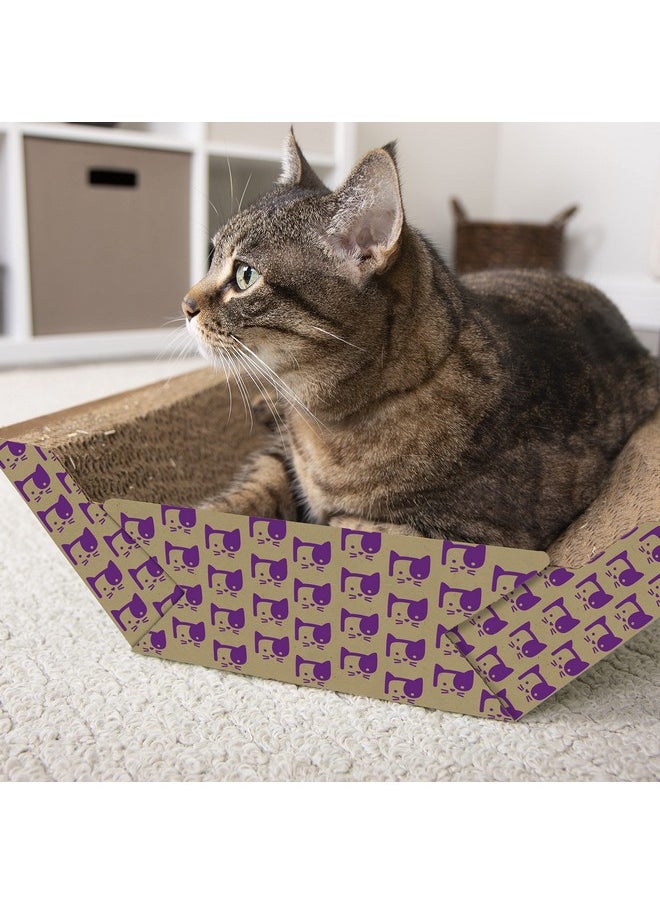 SmartyKat SmartyKat Super Scratcher Chaise Corrugated Cat Scratcher, Catnip Infusion Technology - Brown, One Size  - Image 4