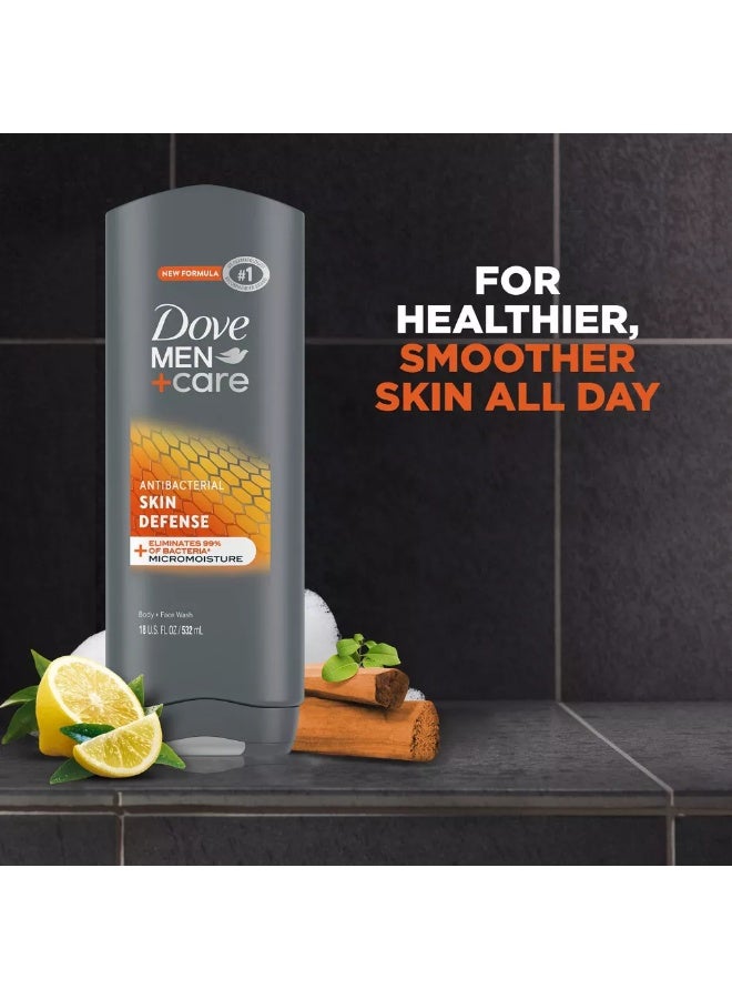 دوف من+كير غسول الجسم دوف للرجال للعناية بالبشرة للحصول على بشرة ناعمة ورطبة، يعمل على حماية البشرة من البكتيريا بفعالية مع تغذية بشرتك 532 مل - Image 2