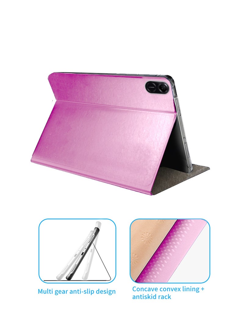 BYTER Honor Pad X8a 2024 (11 inch) Classic PU Leather Trifold Stand Flip Case Cover - Light Pink - Image 2