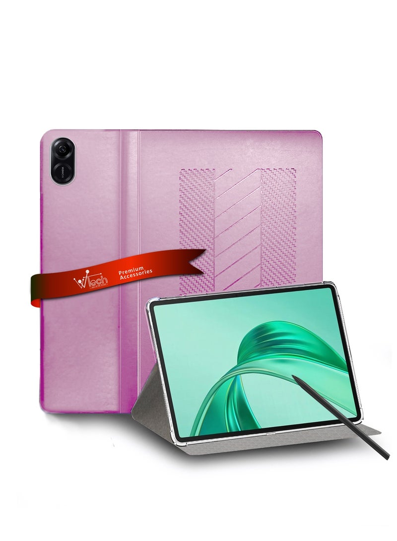 BYTER Honor Pad X8a 2024 (11 inch) Classic PU Leather Trifold Stand Flip Case Cover - Light Pink - Image 1