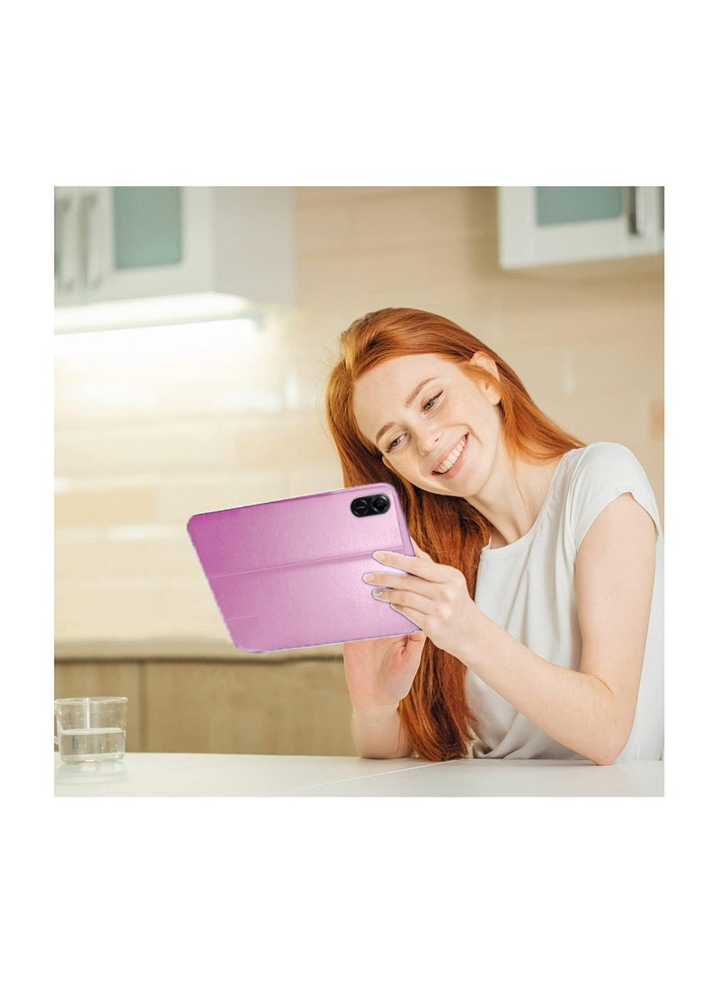 BYTER Honor Pad X8a 2024 (11 inch) Classic PU Leather Trifold Stand Flip Case Cover - Light Pink - Image 5
