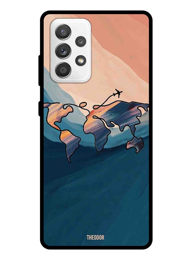 Theodor Protective Case Cover For Samsung Galaxy A52s World Map colored - Image 1