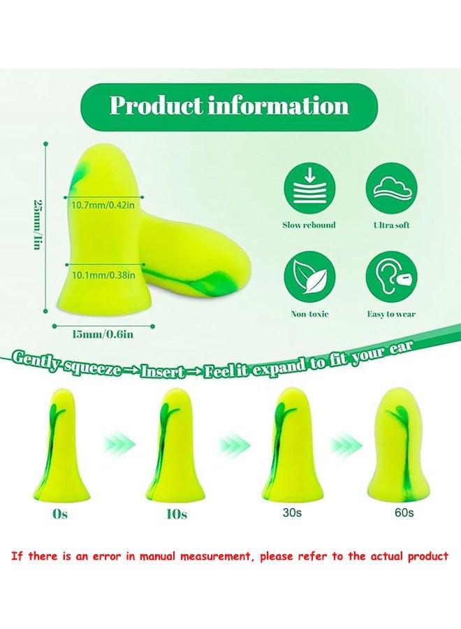 إم إكس إن 10 Pcs Ultra Soft Foam Earplugs for Sleep 38dB Noise Canceling Reduction, waterproof Noise Cancelling Ear Plugs for Sleeping Snoring Loud Noise Traveling Concerts Construction & Studying - Image 2